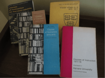 Harvard course catalogs